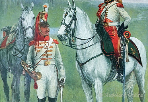 Kürassiere und Artillerie zu Pferd - Trompeter