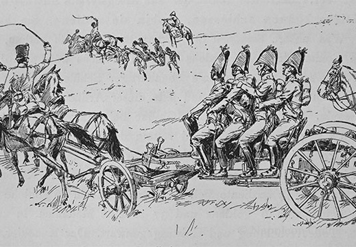 Artillerie 1809 - Kavalleriegeschütz mit Bespannung