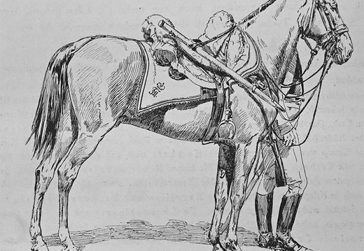 Kürassiere 1798-1805 - Kürassier mit gesatteltem Pferd
