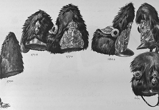 Infanterie 1700-1840 - Grenadiere, Mützen