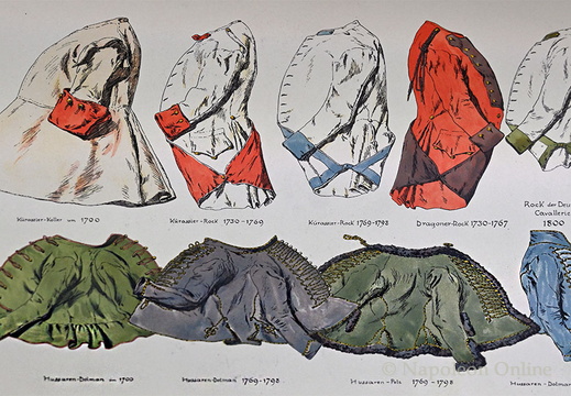 Kavallerie 1700-1814 - Mannschaften, Röcke, Pelze und Dolman