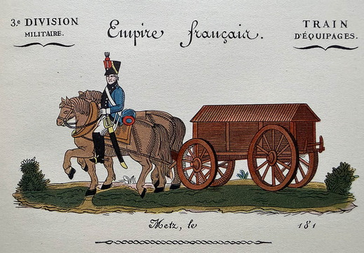 Garde-Train d'Équipage - Fahrer mit Wagen um 1813