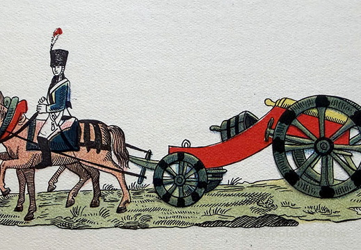 Train d'artillerie 8. Bataillon principal - Fahrer mit Kanone 1809