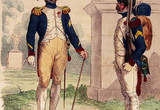 Kaisergarde - Jäger zu Fuß, Sergeant und Jäger in Sommeruniform