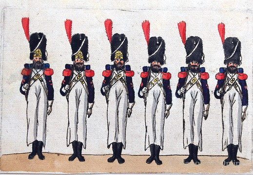 Frankreich - Gardegrenadiere und Gardejäger zu Fuß, Sappeure
